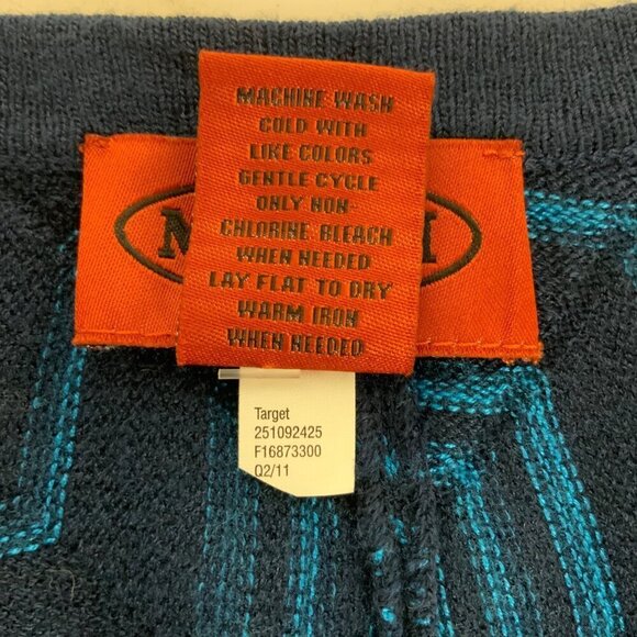 Missoni For Target 2011 Womens Maxi Dress Size Medium Blue Chevron Knit V Neck - Picture 7 of 7